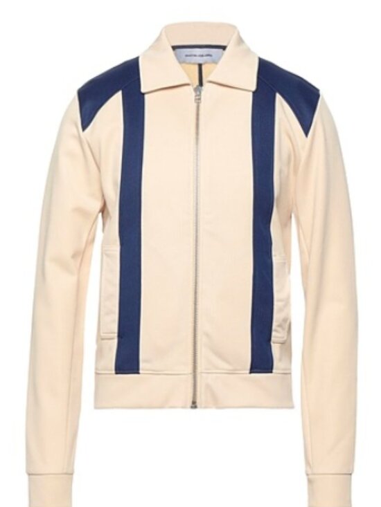 Martin Asbjørn Other - Martin Asbjørn Adam Zip Jacket Cream & Navy Track Jacket Size L | Never Worn |